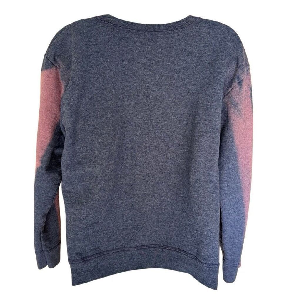 Bleach Stenciled Celestial Zig Zag Reworked Hanes Crewneck Sweater L - Picture 5 of 6